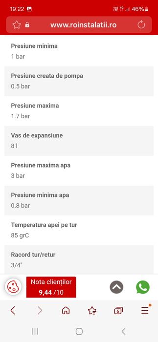 Centrala electrica, Protherm Ray 9 KE 14EU, 9 kW