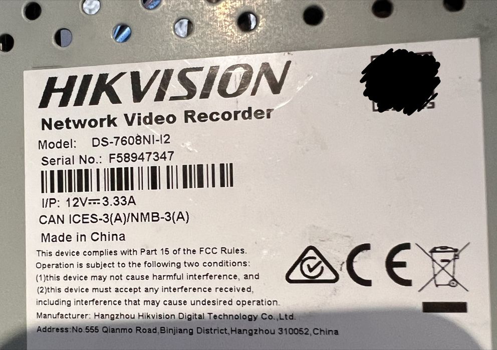 NVR Hikvision 7608NI