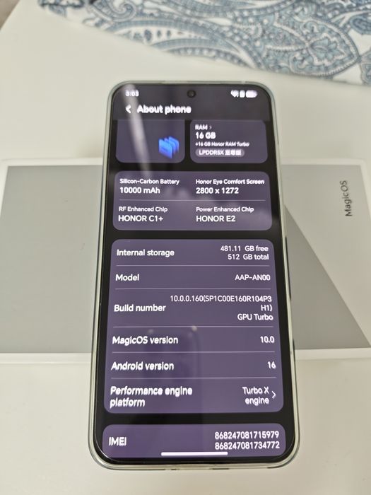Honor WIN, 16/512, ca nou. 10000mAh, Vand/schimb