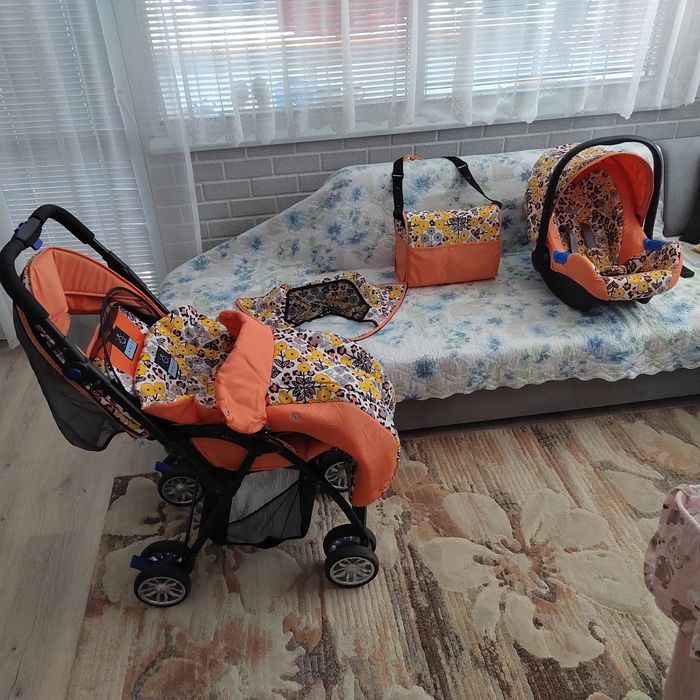 Бебешка количка Beeper + кошче и чанта