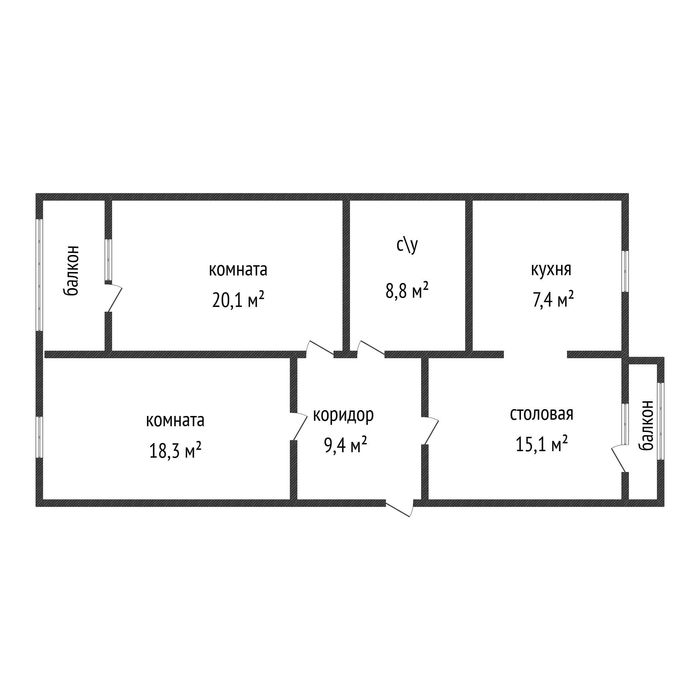 продам 3ком квартиру в Тобыл
