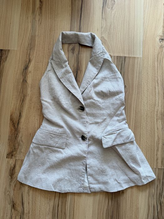 Дънков елек Zara, елек с гол гръб Zara
