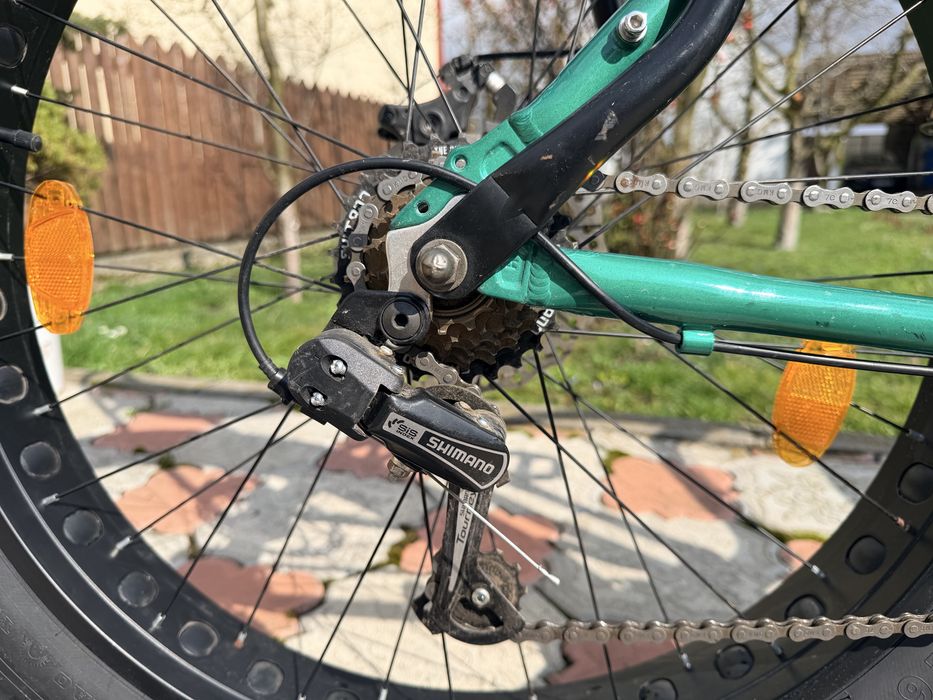 Bicicletă Pegas Cutezător EV Verde – Șa Banană – 7 Viteze – Stare Excelentă