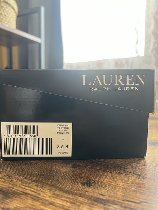 Оригинални обувки Ralph Lauren – естествена кожа, нови, 38.5 (8.5 US)