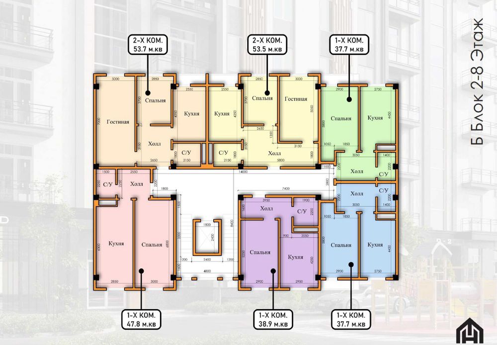 Марказга якин жойдан арзон ва сифатли янги  уйлар 1 хона 21300у.е.