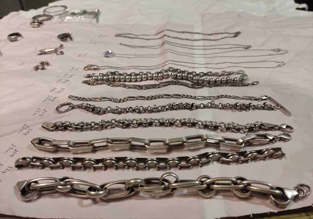 Сребърни бижута-гривни, колиета, обеци 925