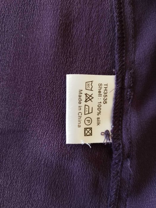 Копринена риза в пурпурно лилаво размер 40