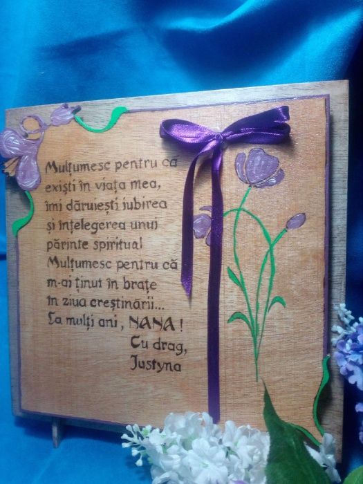 Felicitari din lemn personalizate,realizate la comanda