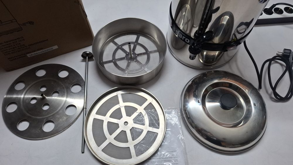 Кафе машина Saro Saromica 6010, до 70 чаши, 10 литра, сребриста