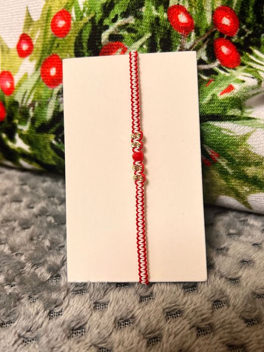 Brățară bile aur tip mărțișor