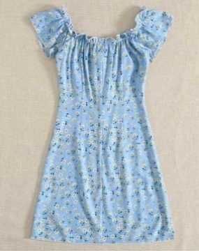Rochie Noua de la United Colors of Benetton , Blue light floral, foarte frumoasa, mar S, M, L