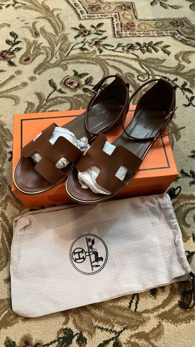 Hermes босоножки кожа
