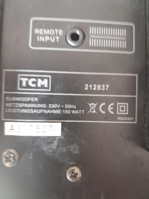 TCM Subwoofer 150W