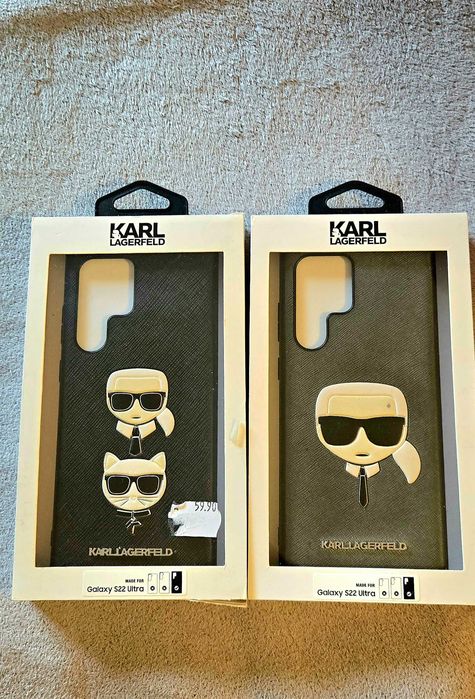 Оригинални калъфи за телефон  SAMSUNG GALAXY S22 ULTRA  от 6Е и 13 Е , Samsung  и Karl Lagerfeld и три бр. силиконови .