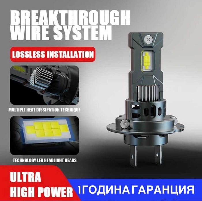 LED Крушки H7 34W 12V 5000LM