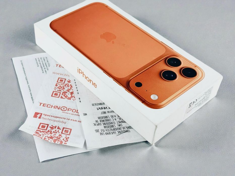 НОВ! Apple iPhone 17 Pro Max 256GB Cosmic Orange 2г. Гаранция!