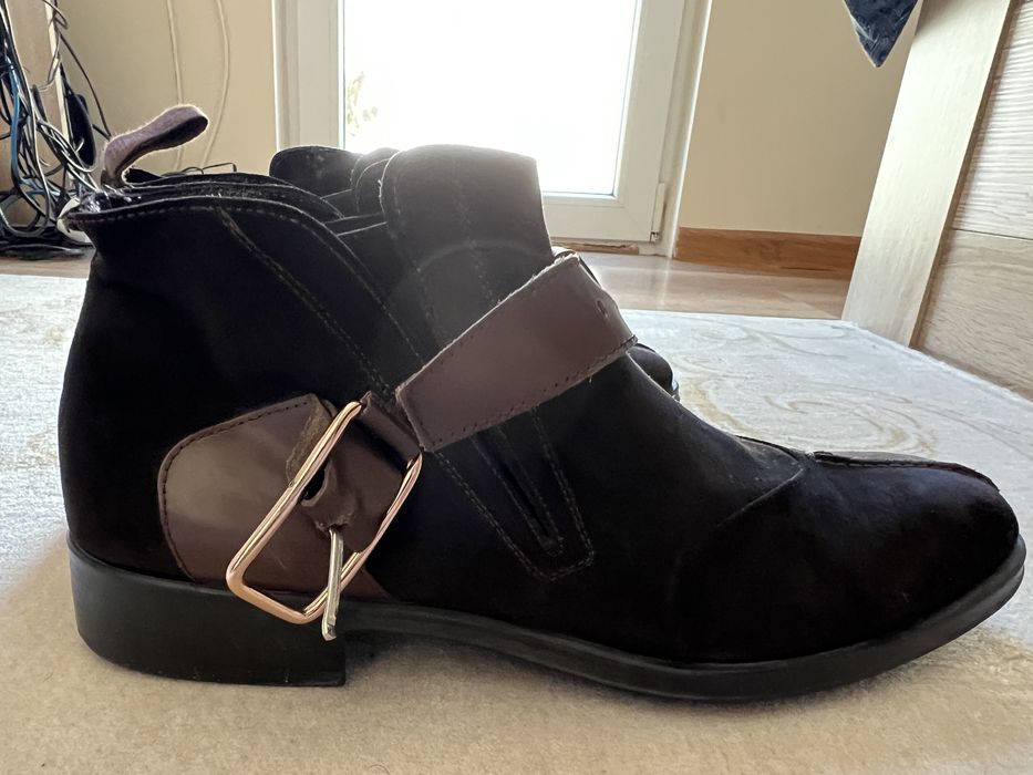 Боти Cesare Paciotti кафяви велурени