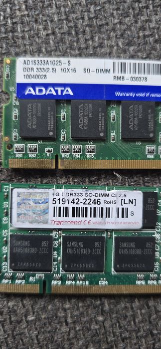 Ram Laptop Sodimm 1Gb DDR 333