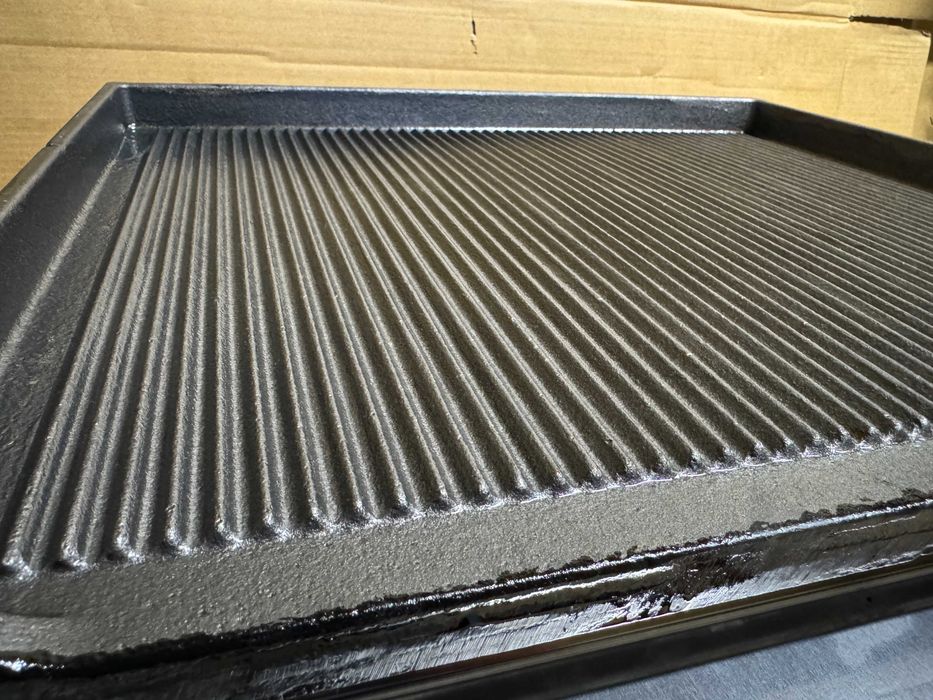 Газова скара чугунена плоча Оребрена 50см ГАЗОВА ЗАЩИТА + CE СЕРТИФИКА