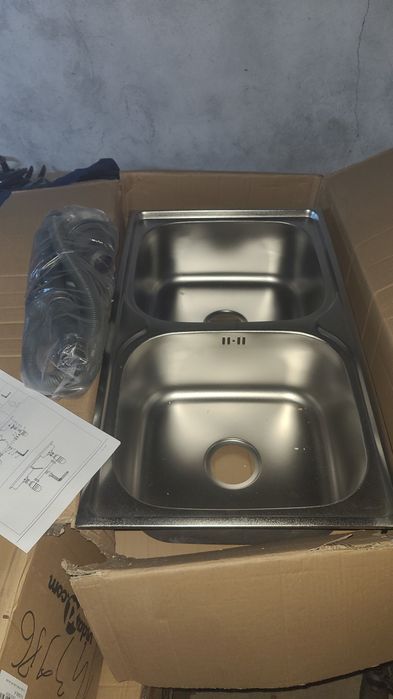 Chiuveta dubla de inox noua