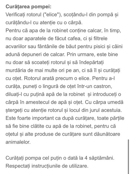 Fantana adapatoare pisici caini