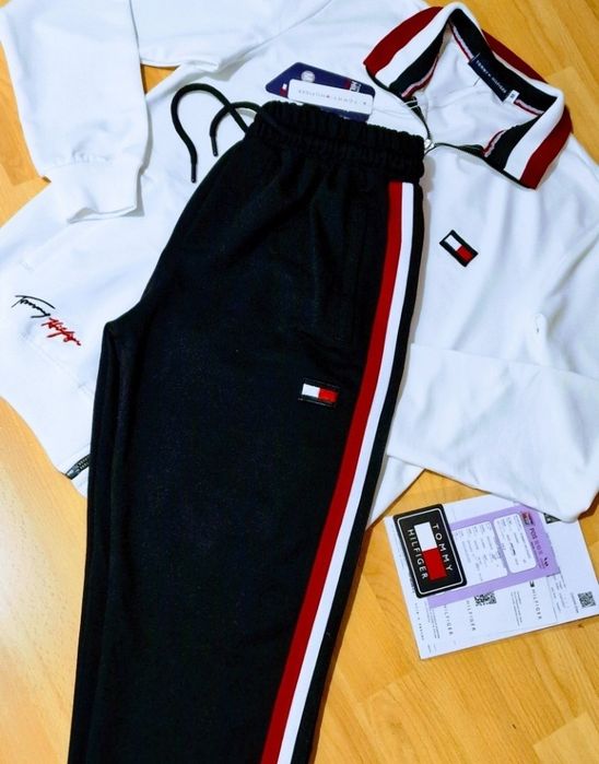 Trening bumbac TH,super model, feronerie metalica, logo brodat, pantaloni conici