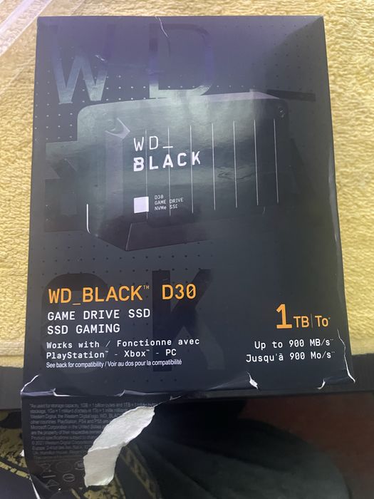 SSD extern WD Black D30 Game Drive XBOX, 1TB, USB 3.2 Type-C
