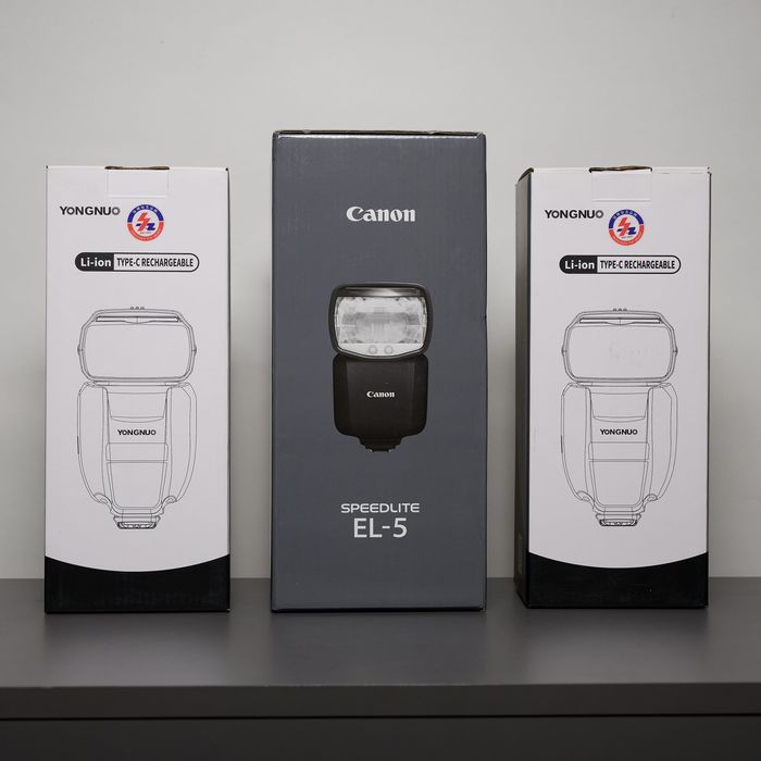 Canon RT EL-5 (Garanție 2028) + 2x Yongnuo YN690EX-RT (2x Baterii) - kit blițuri
