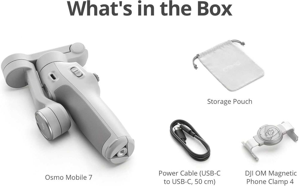 Sistem de stabilizare DJI Osmo Mobile 7,Bt 5.1, 3 axe,alb,sigilat