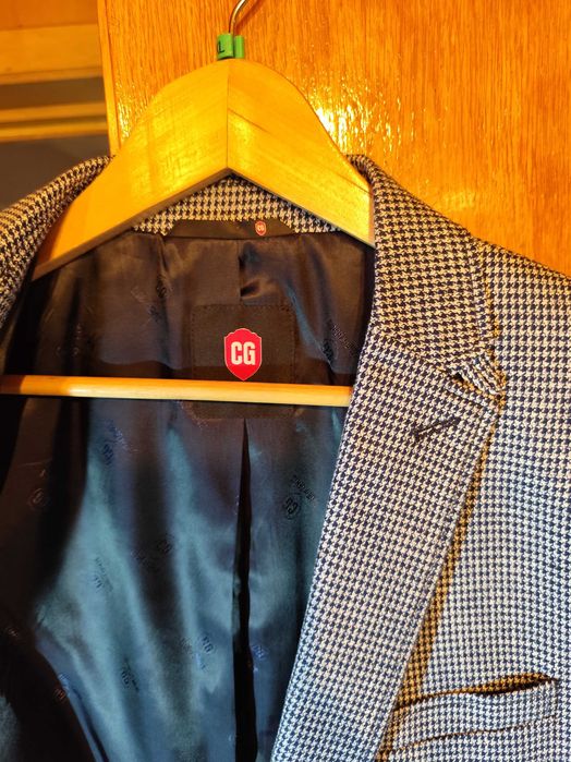 Sacou blazer casual 42 XL de lux Club Of Gents lana moale Houndstooth