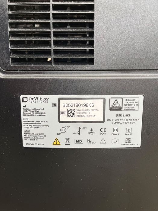 Продавам  кислороден концентратор DeVilbiss Compact 525 почти нов