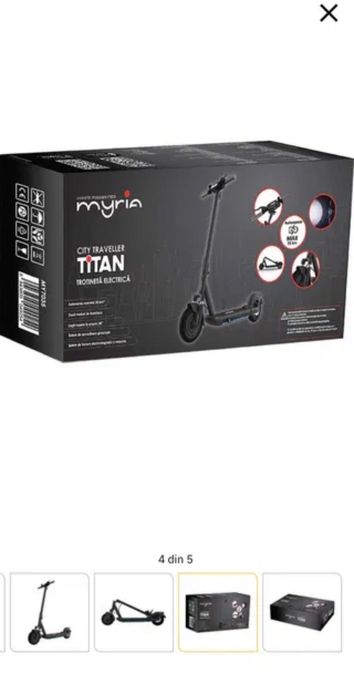 Trotinetă electrică Myria Titan X, 10 inch pliabilă