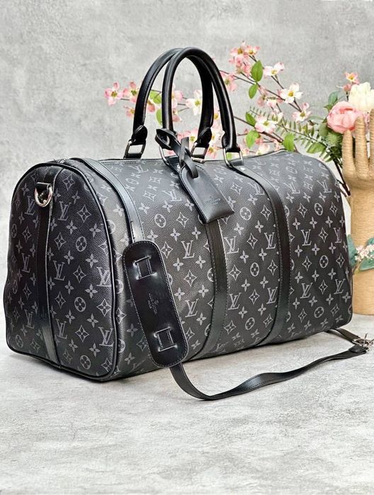 Geanta unisex Louis Vuitton voiaj, saculet, etichetă