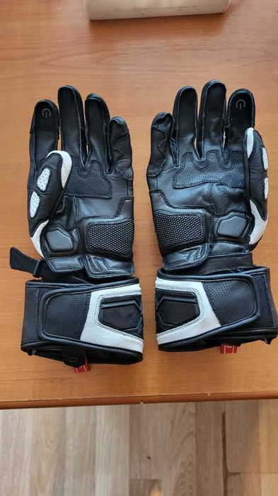 Manusi Moto IXS RS-300 2.0, Marimea L, Alb-Negru