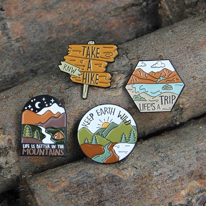 Значки гор брошь для подарка,