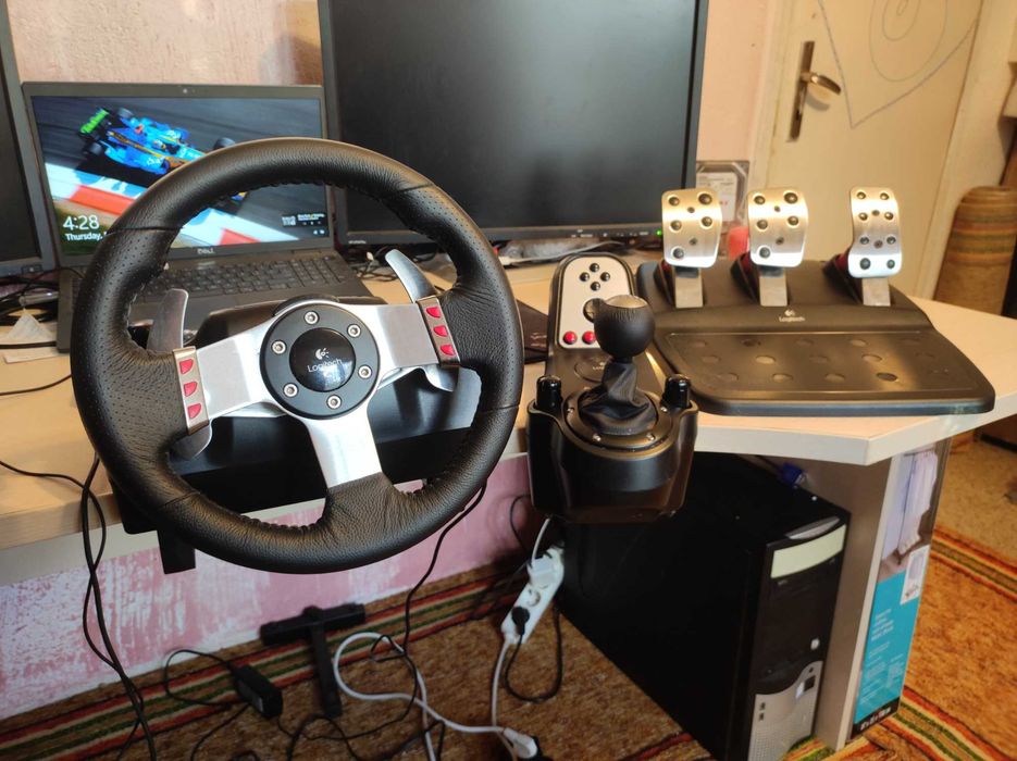 С ГАРАНЦИЯ ! Logitech G27 волан за PC, компютър, лаптопи или PS3