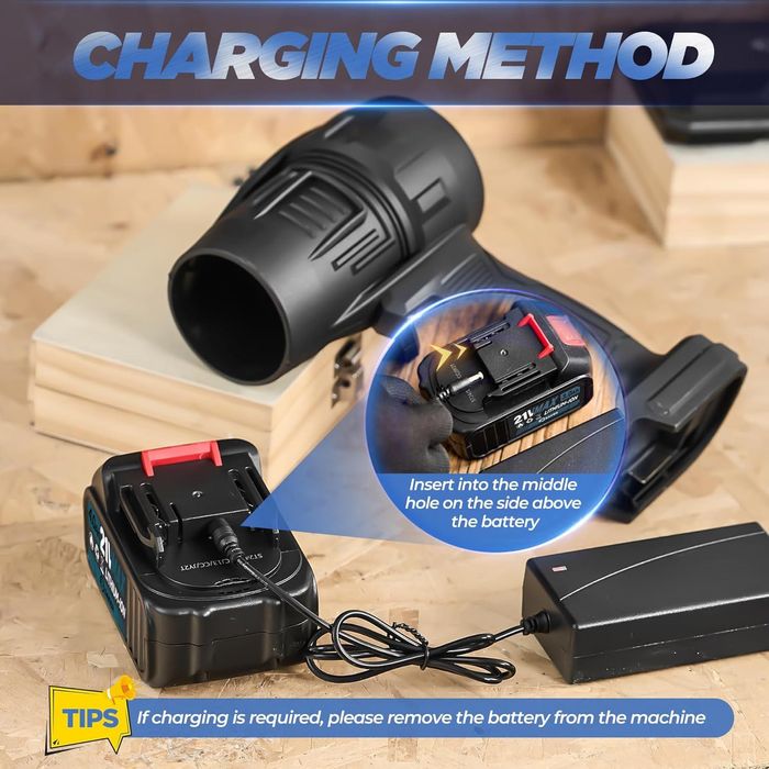 Kit suflantă de frunze Saker,jet turbo,2 ac.x21v,incarcator,sigilat