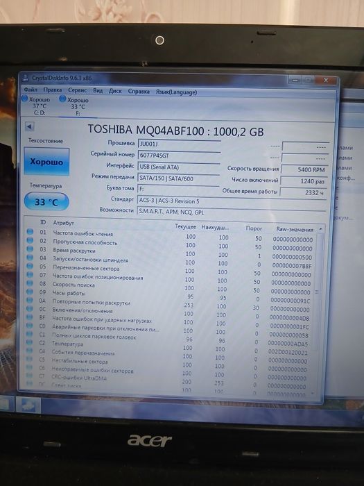 Внешний жёсткий диск 1Tb