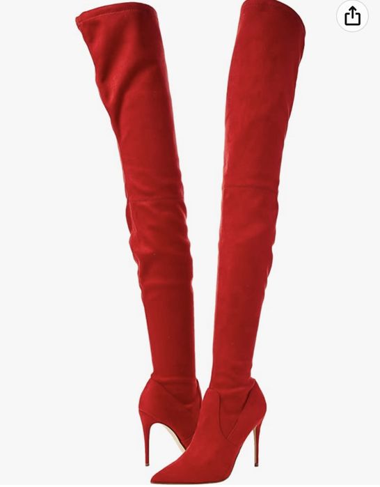 Cizme cu toc rosii Steve Madden