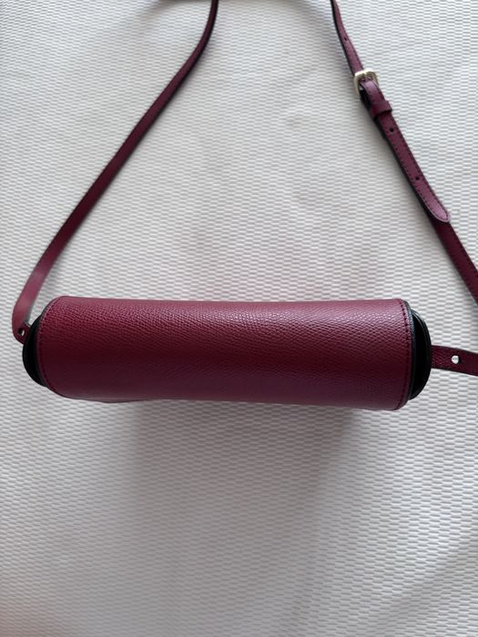 Geanta Musette piele naturala rosie