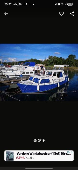Barcă de oțel 9,50 m Van Balm Cruiser Mitsubishi 50 PS Bo...