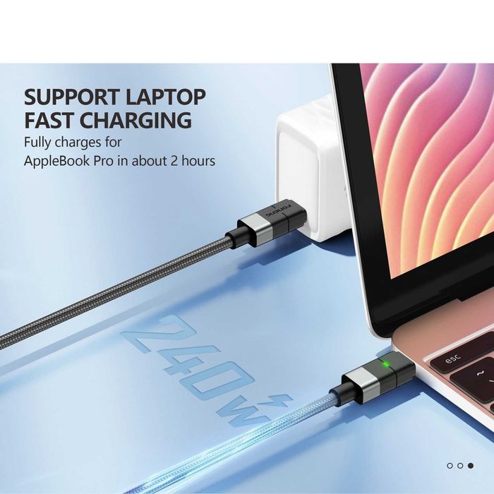 Cablu usb-c super fast charge 240W MacBook Pro Air iPad Asus Rog Razer