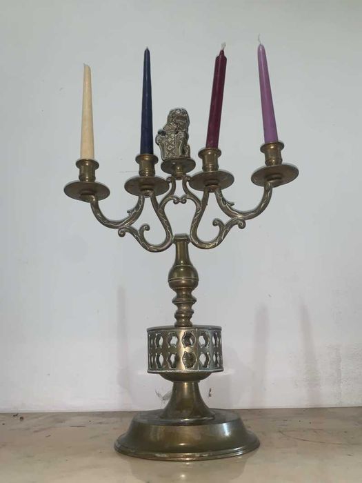 Sfejnic cu patru lumanari din bronz