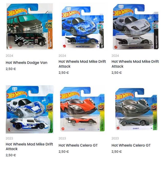 Метални колички Hot Wheels Mainline
