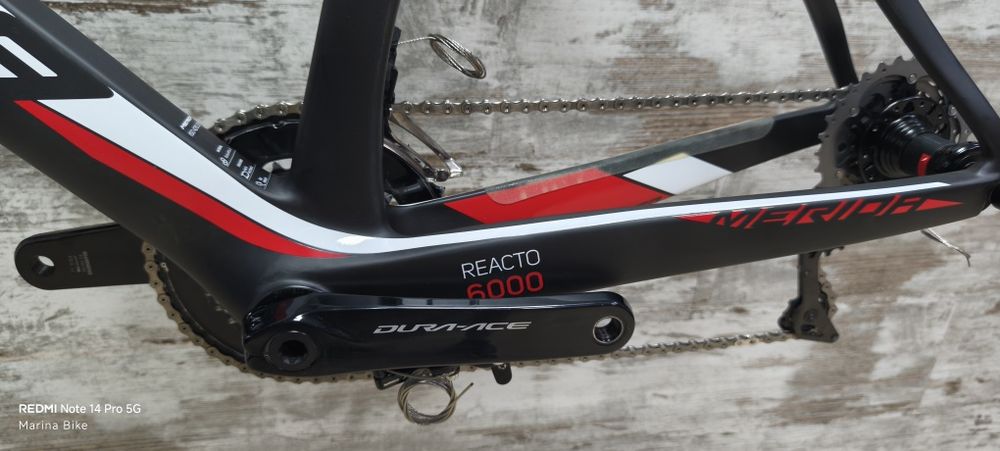 Карбонов шосеен велосипед без капли Merida Reacto Team Dura-Ace | L