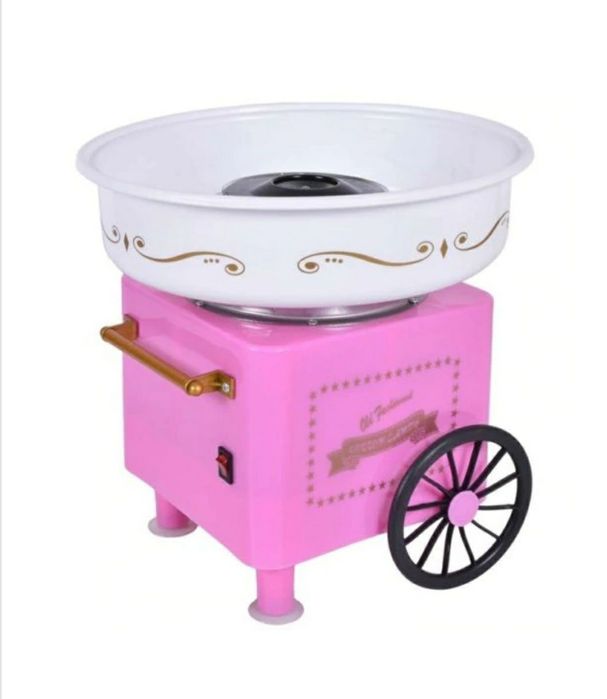 Aparat de facut vata de zahar pe bat culoare roz sau rosu