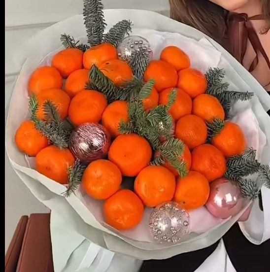 Денежный букет мандарин