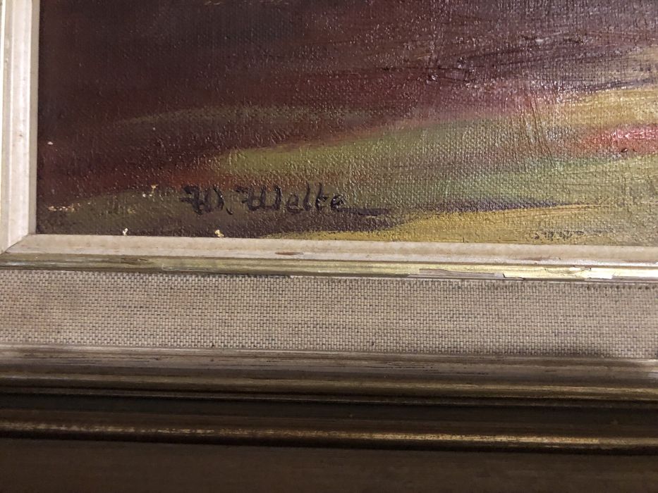 Astept oferte! Tablou vechi semnat pictura in ulei