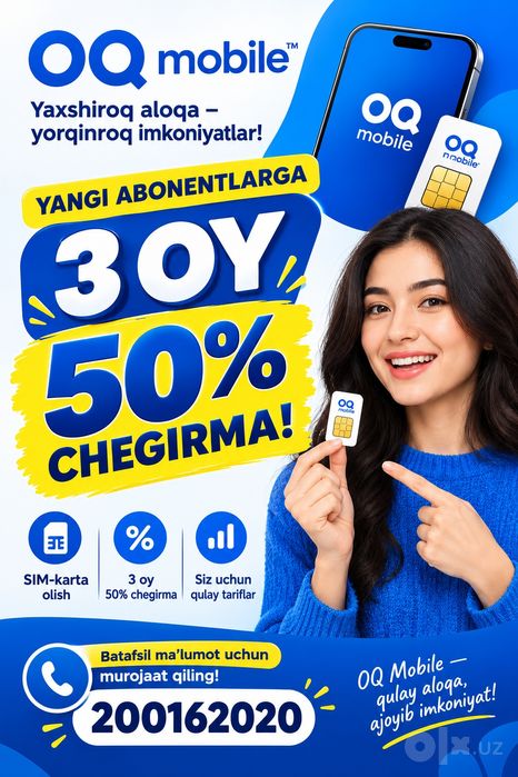 Sim karta oq mobile