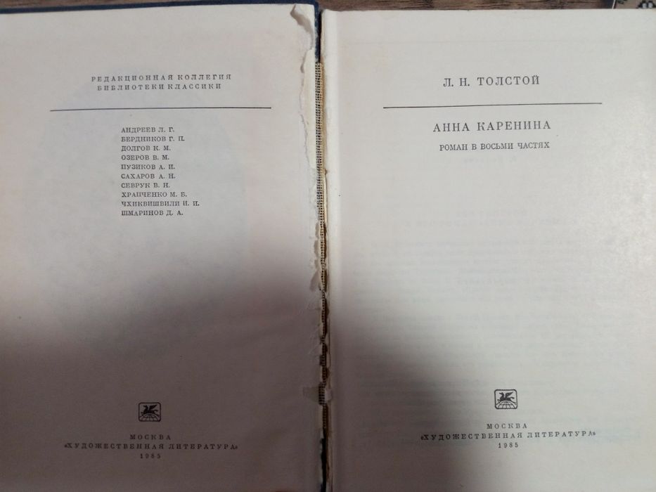 Anna karenina romani. Ruscha.